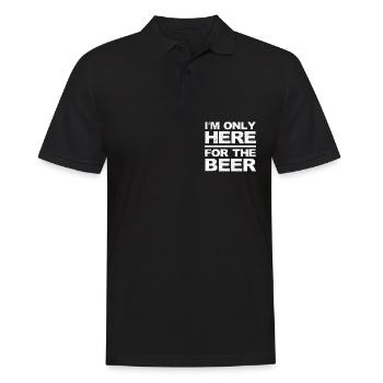 I'm just here for the beer here JGA party gift - Men's Polo Shirt - black - Front - Kai (181cm)