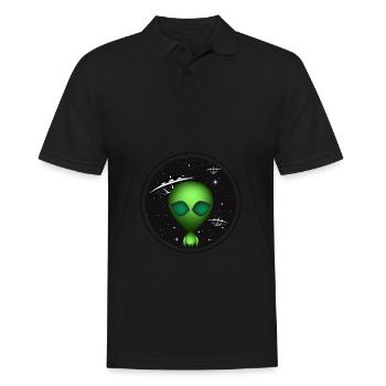 Alien - Männer Poloshirt - Schwarz - Vorne - Kai (181cm)