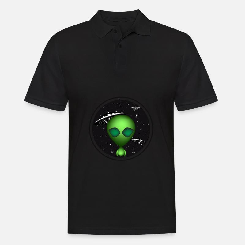 Alien - Männer Poloshirt - Schwarz