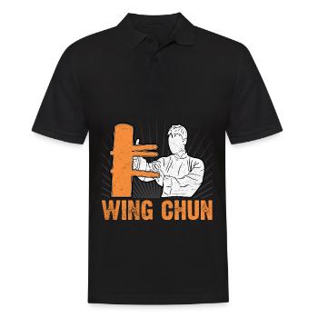 Wing Chun - Polo Homme - noir - Devant - Kai (181cm)