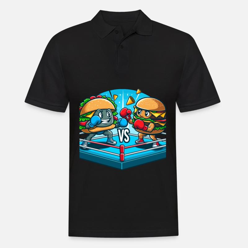Hamburger de boxe - Polo Homme - noir