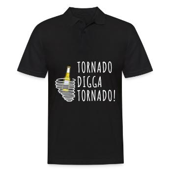 Tornado Digga Tornado - Männer Poloshirt - Schwarz - Vorne - Kai (181cm)