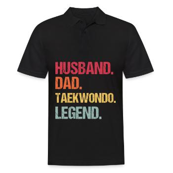 Mari Papa Taekwondo Légende - Polo Homme - noir - Devant - Kai (181cm)