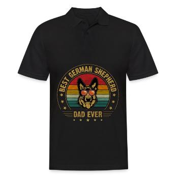 Best German Shepherd Dad Ever - Men's Polo Shirt - black - Front - Kai (181cm)