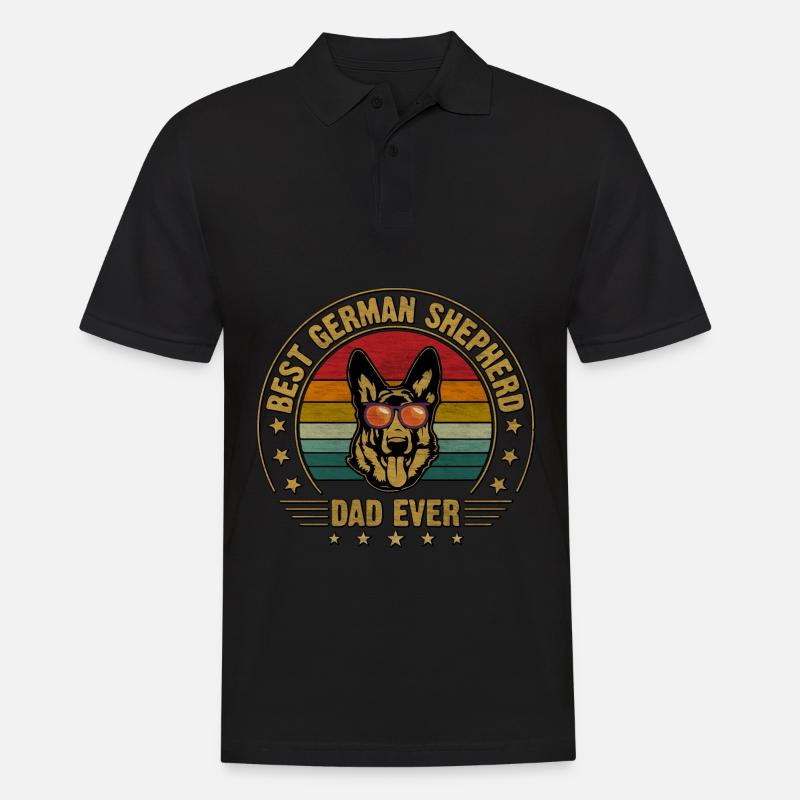 Bester Deutscher Schäferhund-Vater aller Zeiten - Männer Poloshirt - Schwarz