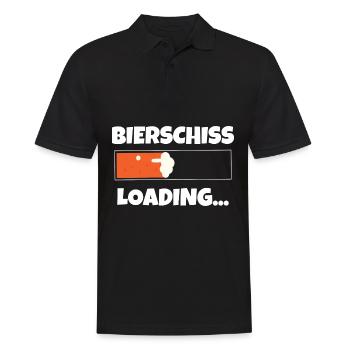 Bierschiss loading - Männer Poloshirt - Schwarz - Vorne - Kai (181cm)