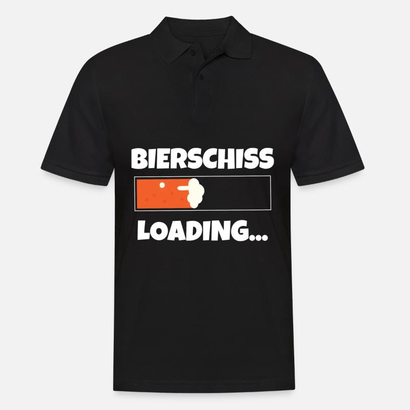 Bierschiss loading - Männer Poloshirt - Schwarz