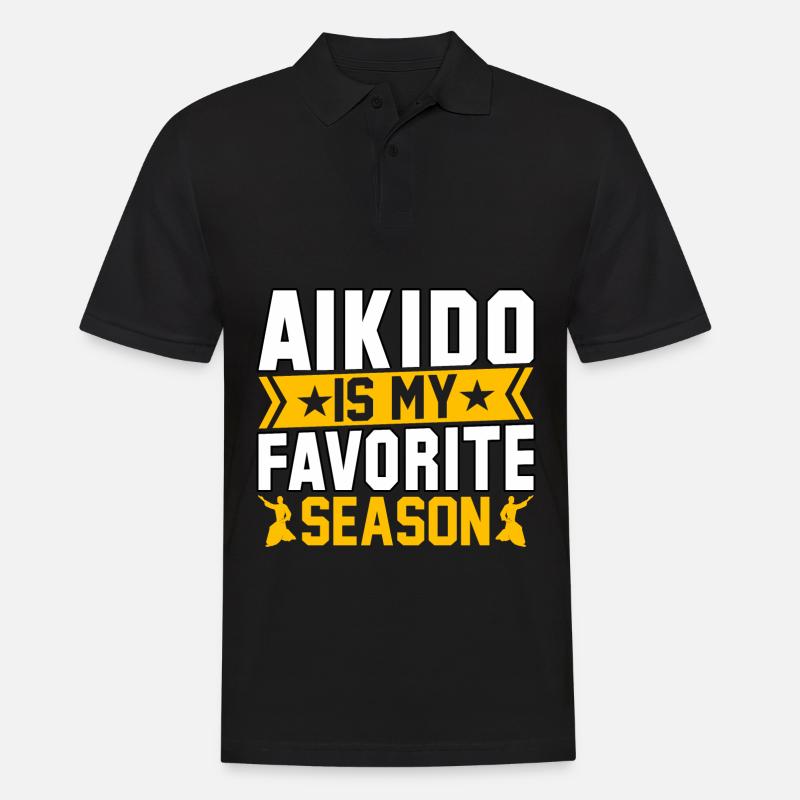L’aïkido est ma saison préférée - Polo Homme - noir