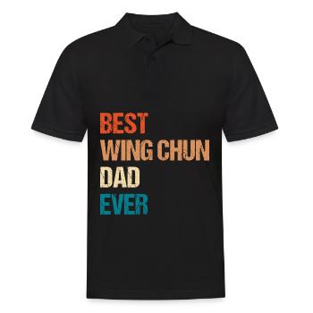 Best Wing Chun Dad Ever - Men's Polo Shirt - black - Front - Kai (181cm)