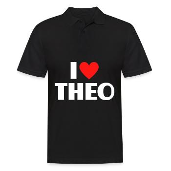 J’adore Theo Red Heart Love Fan Gift - Polo Homme - noir - Devant - Kai (181cm)