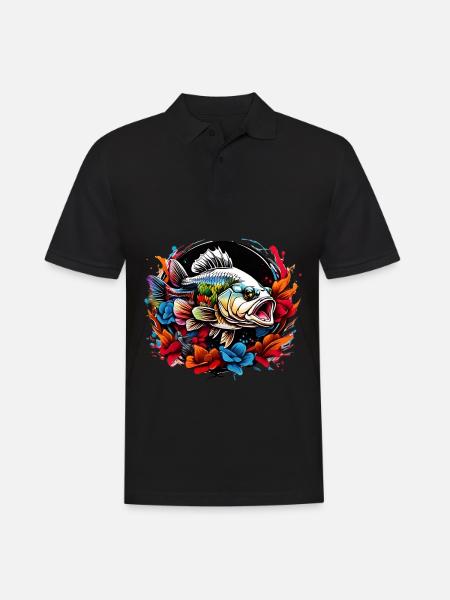 Poisson bar - Polo Homme - noir