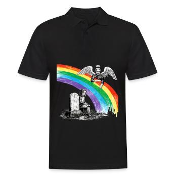 Daughter Dad Mourning Angel - Men's Polo Shirt - black - Front - Kai (181cm)