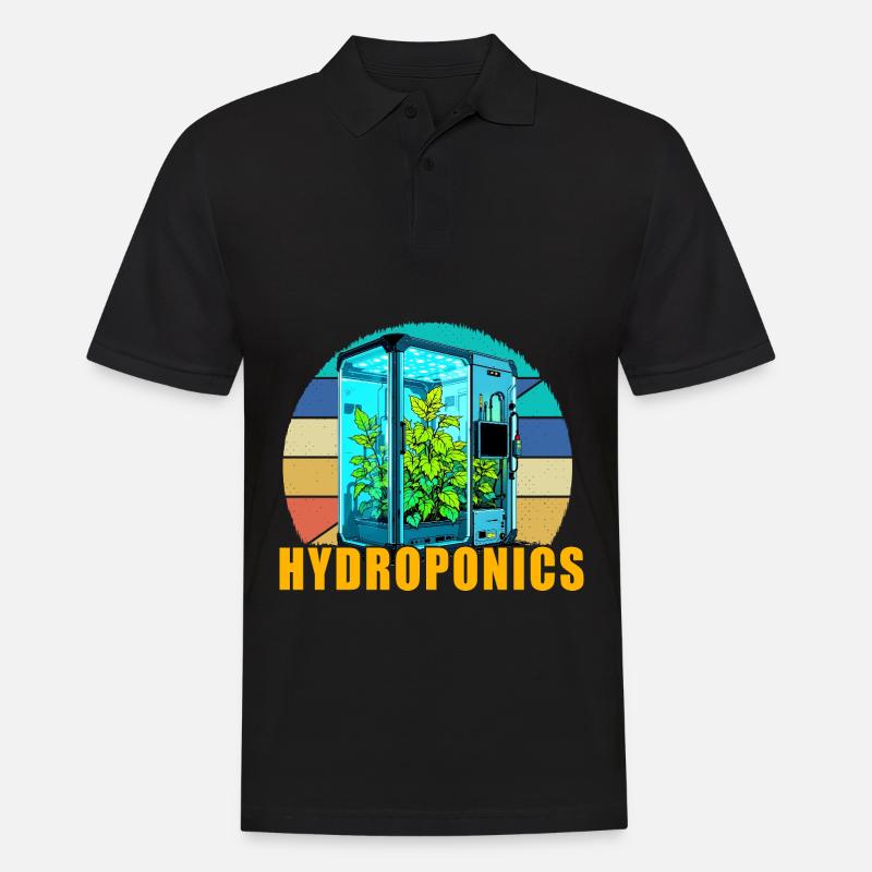 Hydroponik - Männer Poloshirt - Schwarz