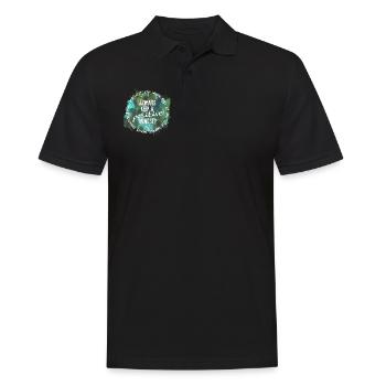 Message - Always keep a positive mindset 2 - Men's Polo Shirt - black - Front - Kai (181cm)
