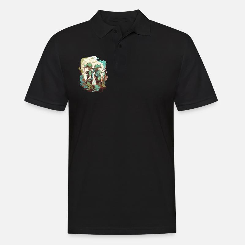 Die kleinen Entdecker - Männer Poloshirt - Schwarz