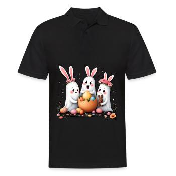 Bunny Ghosts - Men's Polo Shirt - black - Front - Kai (181cm)