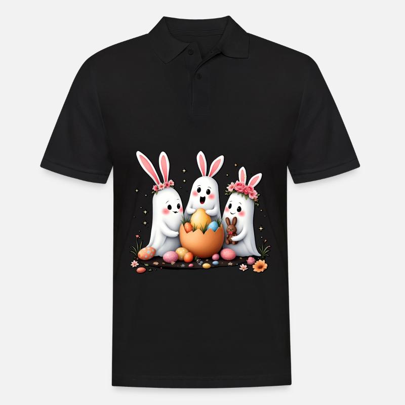 Hasengeister - Männer Poloshirt - Schwarz