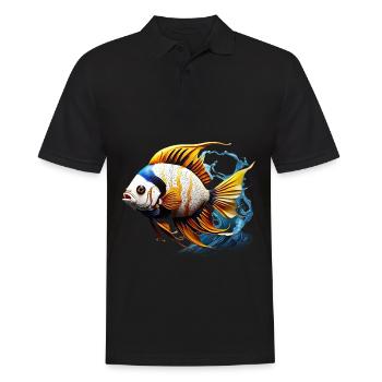 Skalar - Männer Poloshirt - Schwarz - Vorne - Kai (181cm)