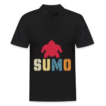 Sumo - Männer Poloshirt - Schwarz - Vorne - Kai (181cm)