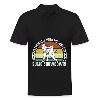 Wrestle with the best Sumo Showdown - Men's Polo Shirt - black - Front - Kai (181cm)