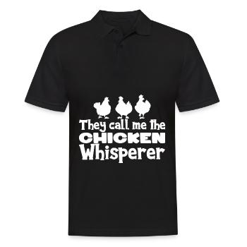 They Call Me Chicken Whisperer Chickens - Men's Polo Shirt - black - Front - Kai (181cm)