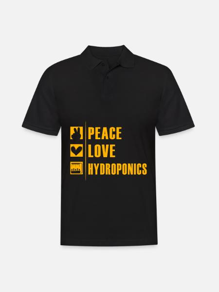 Peace Love Hydroponics - Men's Polo Shirt - black