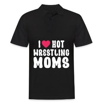 Ich liebe Hot Wrestling Moms - Männer Poloshirt - Schwarz - Vorne - Kai (181cm)