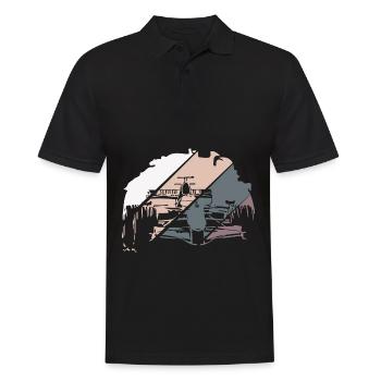 Open Wheel Racing Race Racer - Männer Poloshirt - Schwarz - Vorne - Kai (181cm)