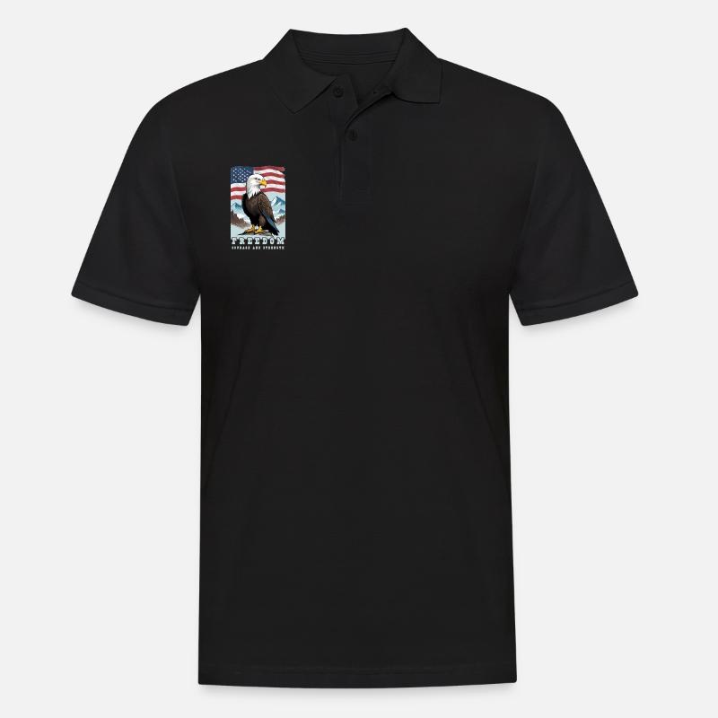Pygargue à tête blanche - Polo Homme - noir
