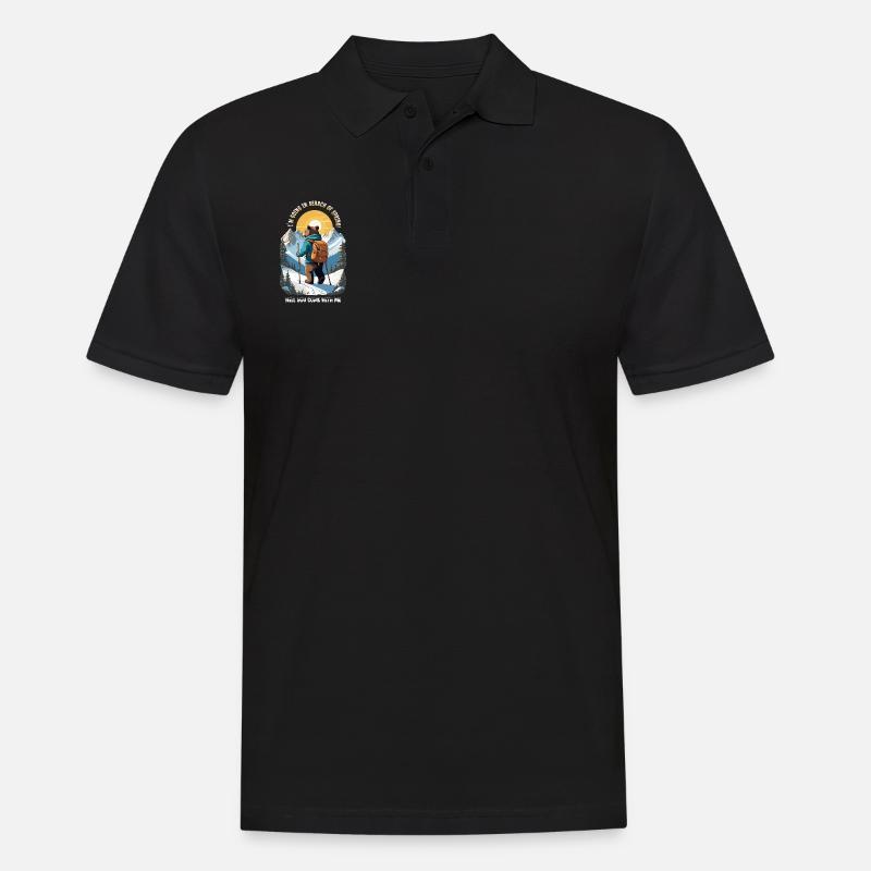 L’ours cherche le printemps - Polo Homme - noir