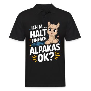 Alpaga lama alpaga animal - Polo Homme - noir - Devant - Kai (181cm)