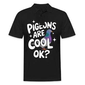 Pigeon Pigeons Animal Oiseau - Polo Homme - noir - Devant - Kai (181cm)