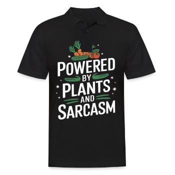 Vegetarian Vegan Veggie Vegetarian - Men's Polo Shirt - black - Front - Kai (181cm)