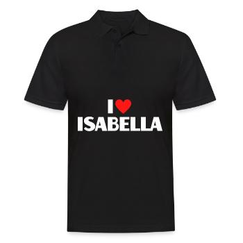J’aime Isabella Red Heart Love Love Fan Gift - Polo Homme - noir - Devant - Kai (181cm)