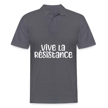 Vive la Résistance Es lege die Revelution - Men's Polo Shirt - charcoal grey - Front - Nico (186cm)