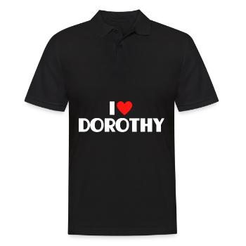 J’aime Dorothy Red Heart Love Fan Gift - Polo Homme - noir - Devant - Kai (181cm)