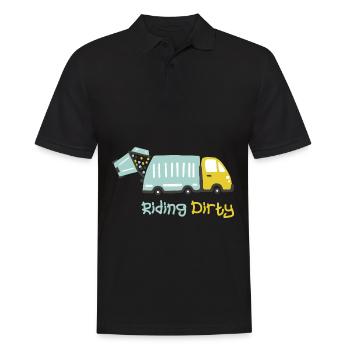 Fahren Mit Einem Schmutzigen Müllwagen - Männer Poloshirt - Schwarz - Vorne - Kai (181cm)
