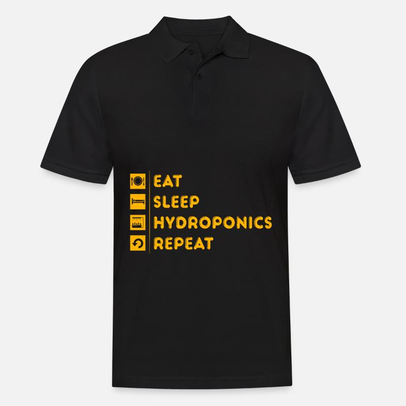Hydroponik - Männer Poloshirt - Schwarz