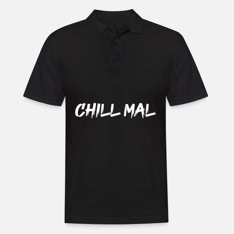 Chill Mal - Männer Poloshirt - Schwarz