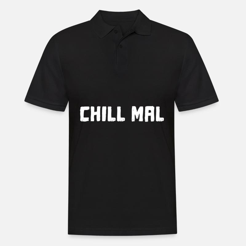Chill Mal - Männer Poloshirt - Schwarz