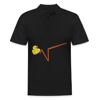 Ente Wurzel Mathe Mathematik Lehrer Nerd - Männer Poloshirt - Schwarz - Vorne - Kai (181cm)
