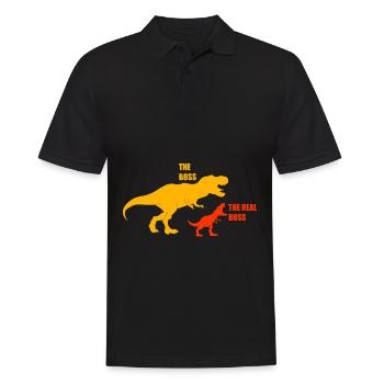 Dinosaures T-Rex de papa fils - Polo Homme - noir - Devant - Kai (181cm)