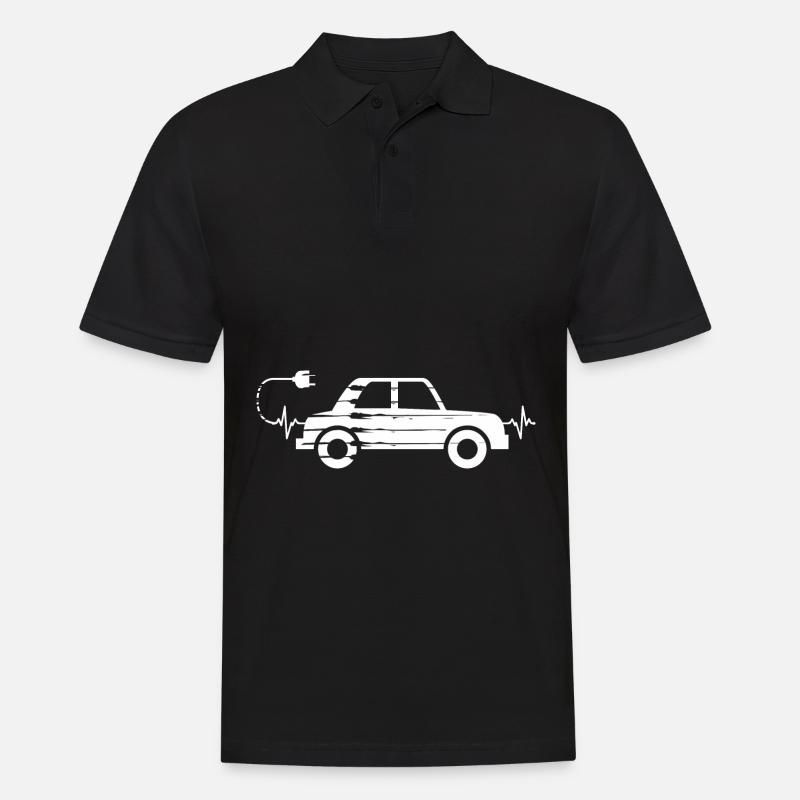 Auto Car E-mobilité voiture électrique course - Polo Homme - noir
