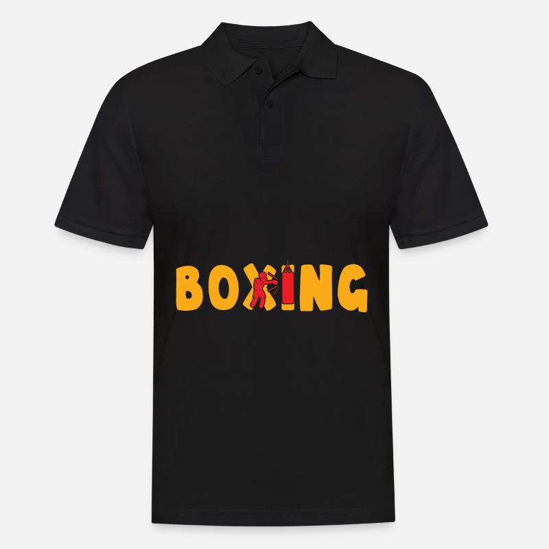 Boxen - Männer Poloshirt - Schwarz