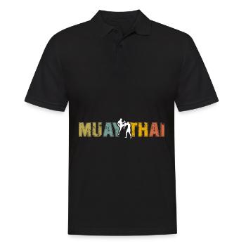 Muay Thaï - Polo Homme - noir - Devant - Kai (181cm)