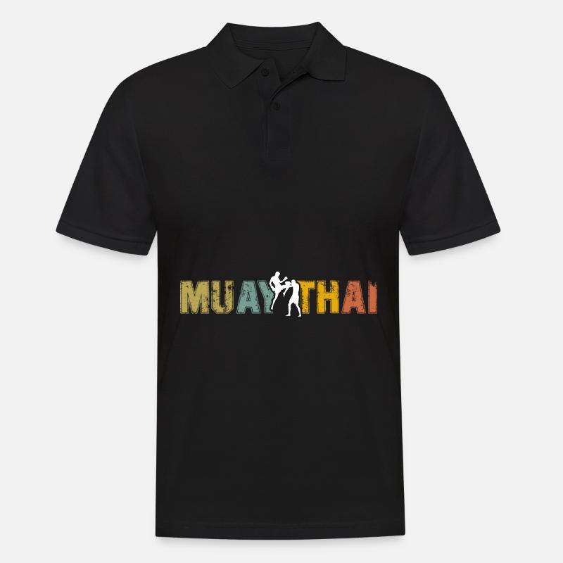Muay Thai - Männer Poloshirt - Schwarz