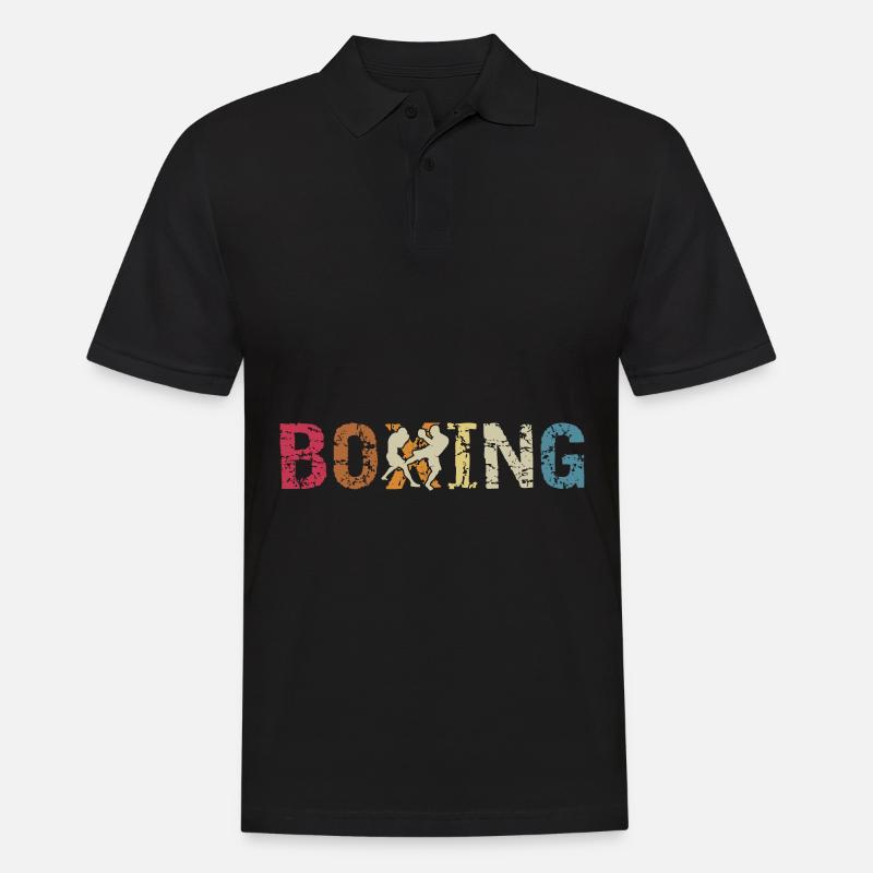 Boxen - Männer Poloshirt - Schwarz