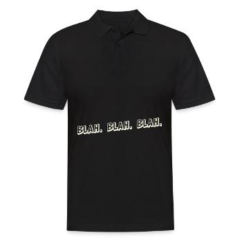 Blahblahblah Blablabla Blah Bla blabla Geschwätz - Men's Polo Shirt - black - Front - Kai (181cm)