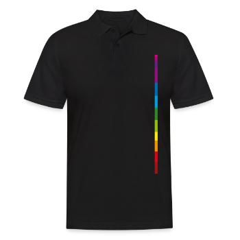 rainbow - Men's Polo Shirt - black - Front - Kai (181cm)