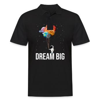Dream Big - Espace et astronautes - Polo Homme - noir - Devant - Kai (181cm)